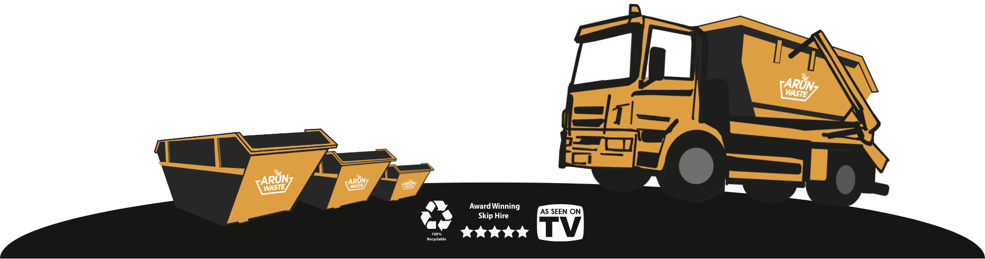 Arun Waste Services - Illustrated Truck - Home Header Image